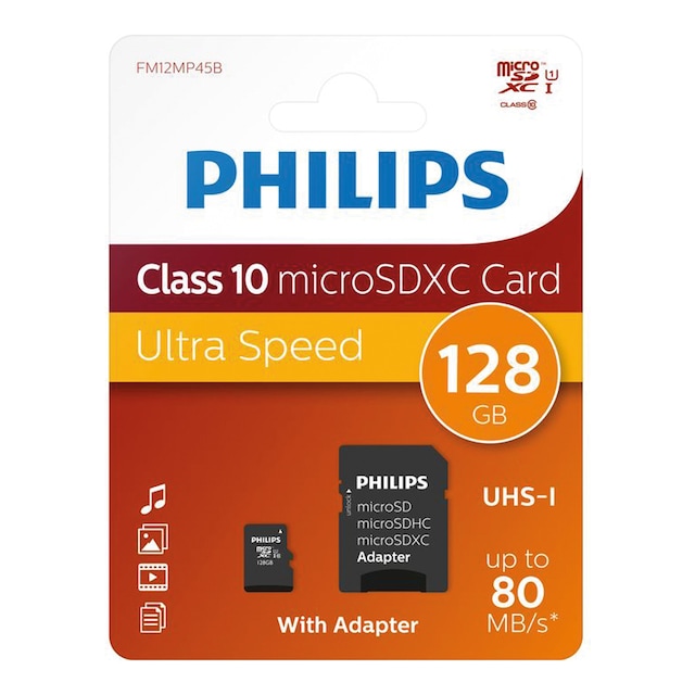 Imagen 0 de Tarjeta de Memoria Philips MicroSDXC 128GB, Clase 10, U1