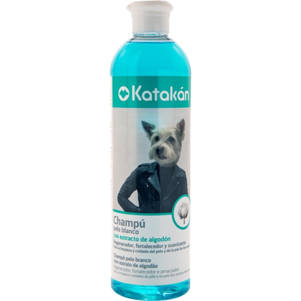 Champô para Cão com Pêlo Branco com Extracto de Algodão embalagem 400 ml