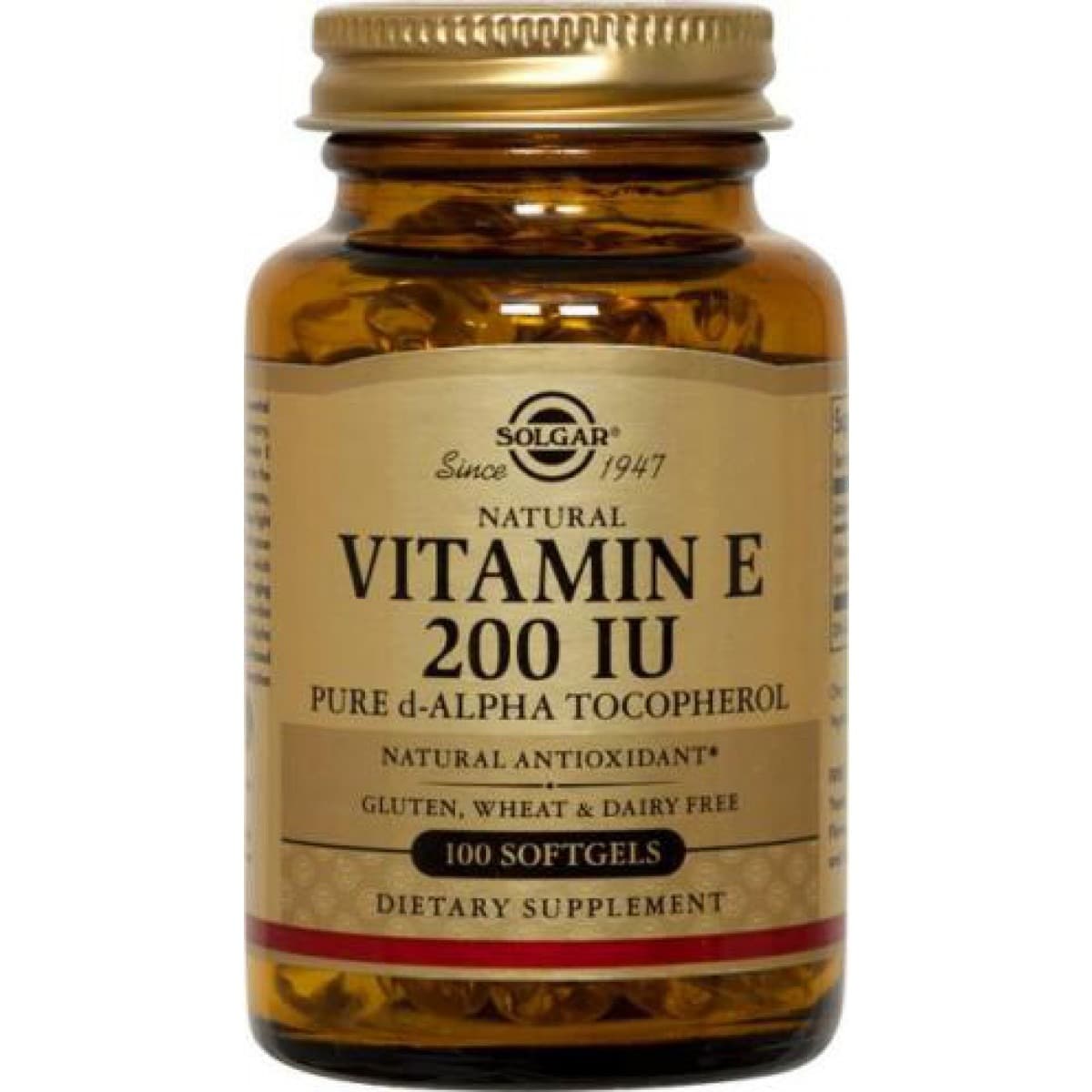 Suplemento Alimentar Vitamina E 134mg 50 Cápsulas Solgar 1