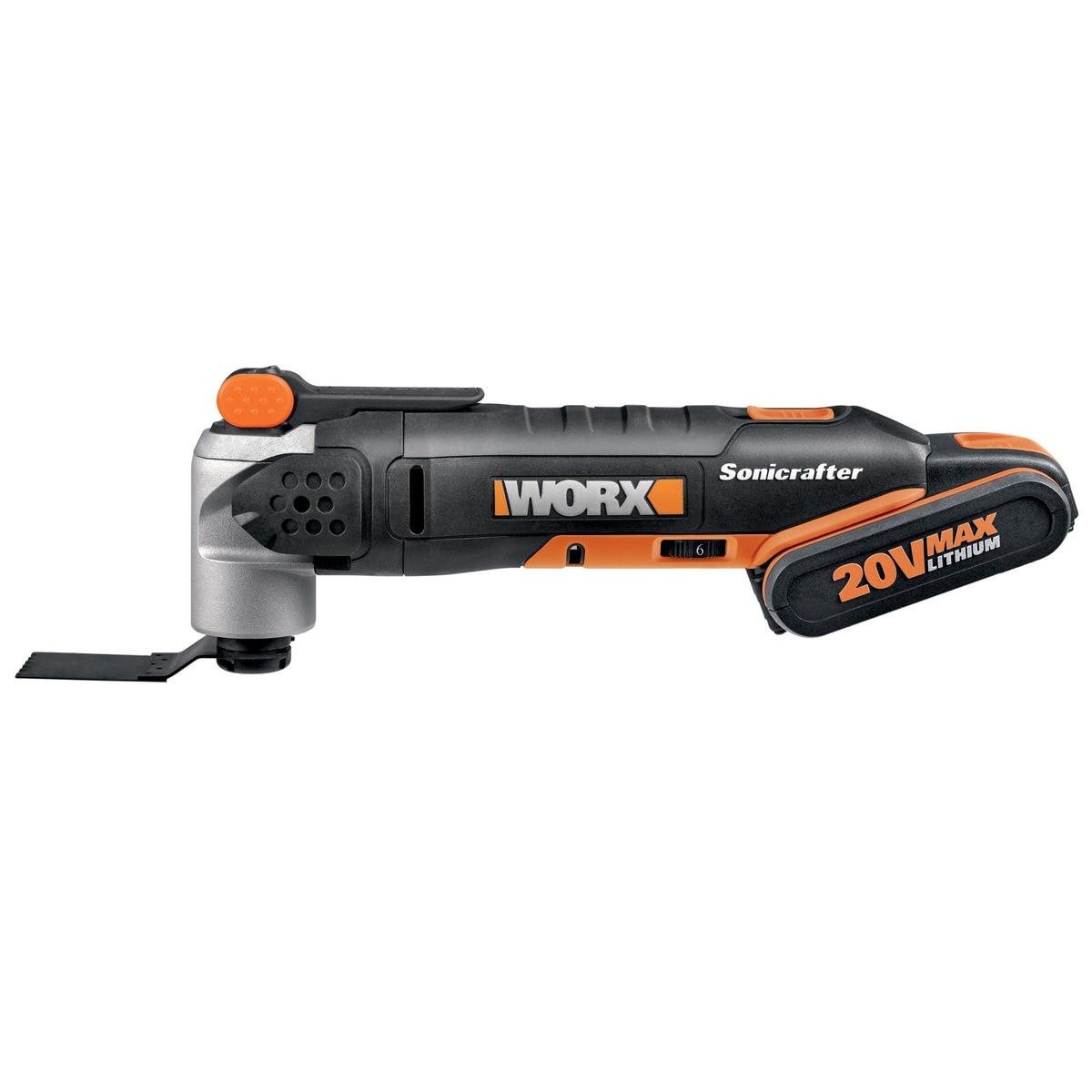Multiherramienta Oscilante Eléctrica a Batería 20 V 3,2º WX696 PowerShare Negro / Naranja-3