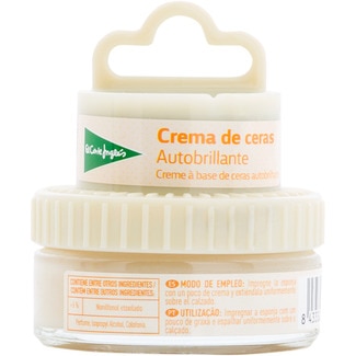 limpia calzado crema de ceras autobrillante incolora con esponja tarro 50 ml - El Corte Ingles