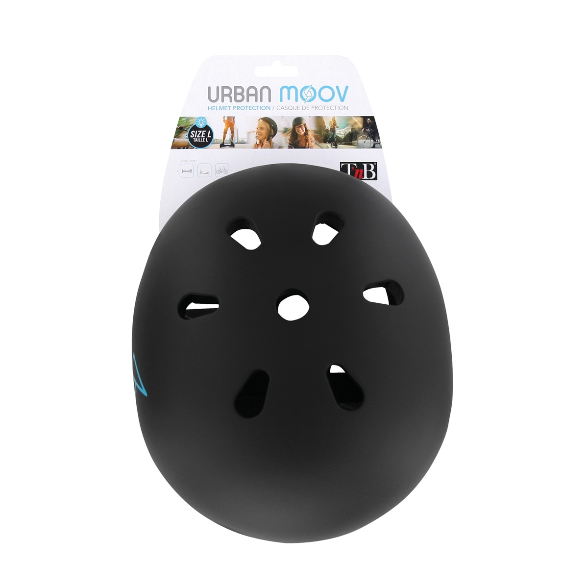 Casco protector T'nB Urban Moov tamaño "L" Negro / Azul-5