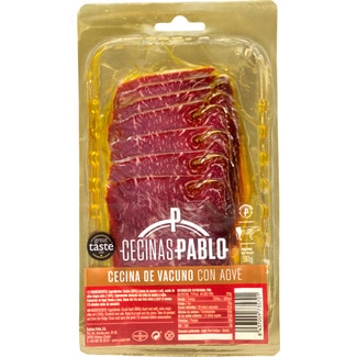 cecina de vacuno con AOVE en lonchas sin gluten envase 90 g - Cecinas Pablo