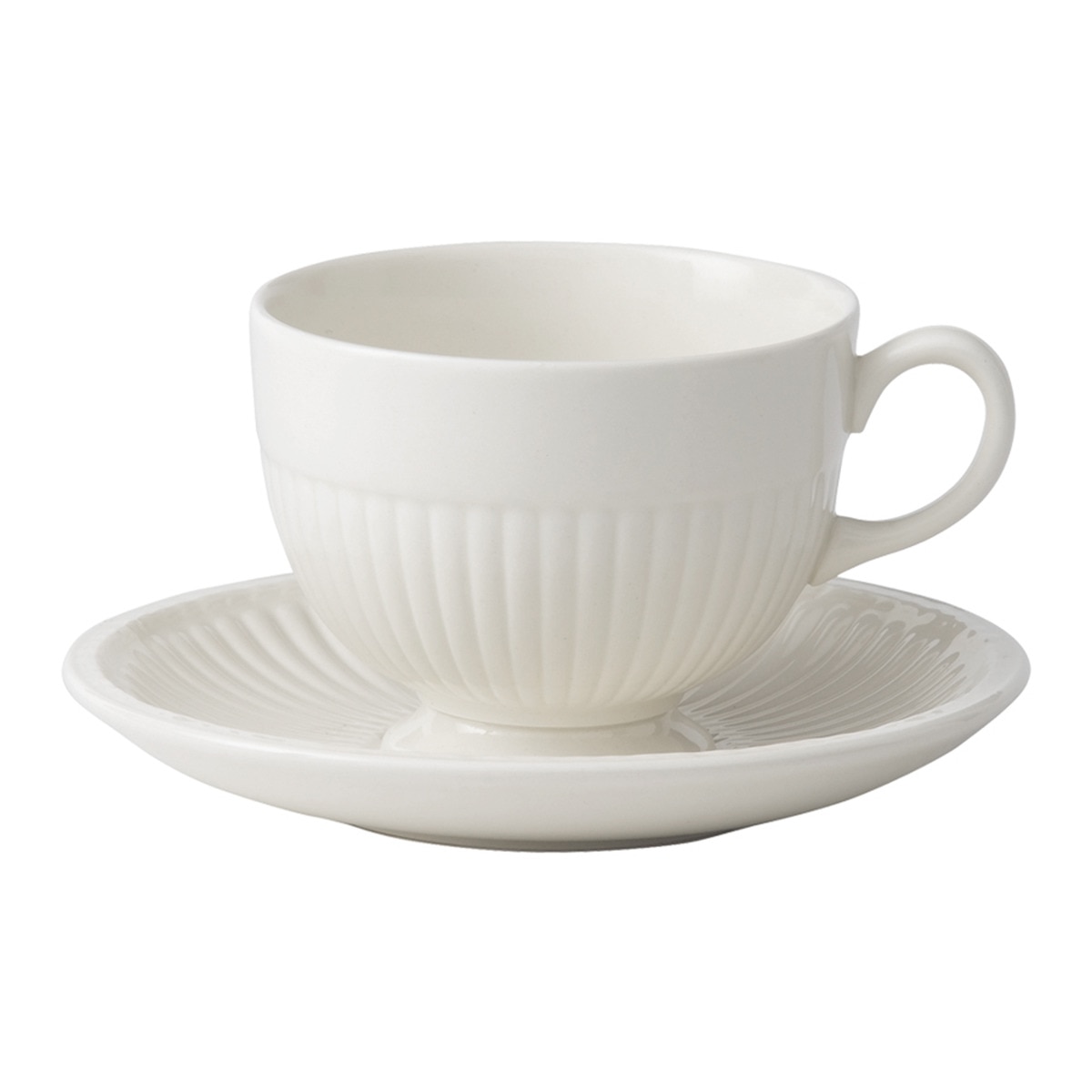 Chávena de chá com prato Edme Wedgwood Branco-1