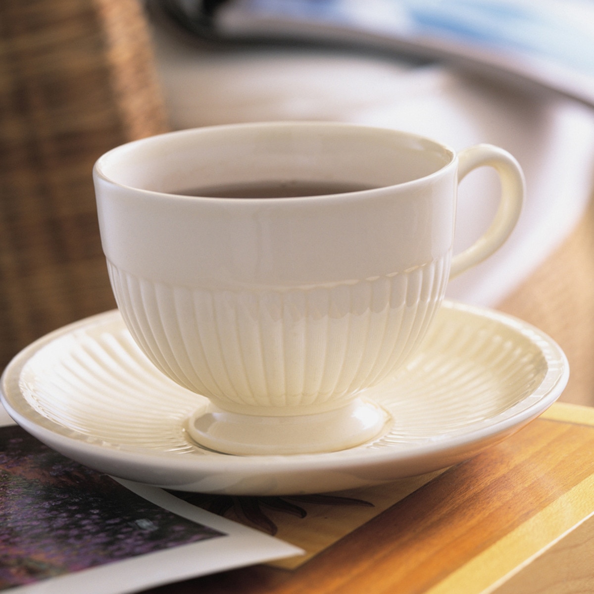Chávena de chá com prato Edme Wedgwood Branco-2