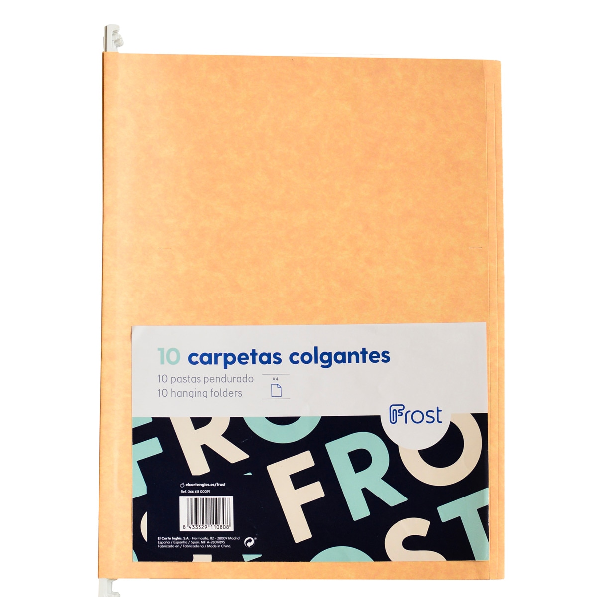 Paquete 10 Carpetas Colgante Frost Kraft Kraft-1