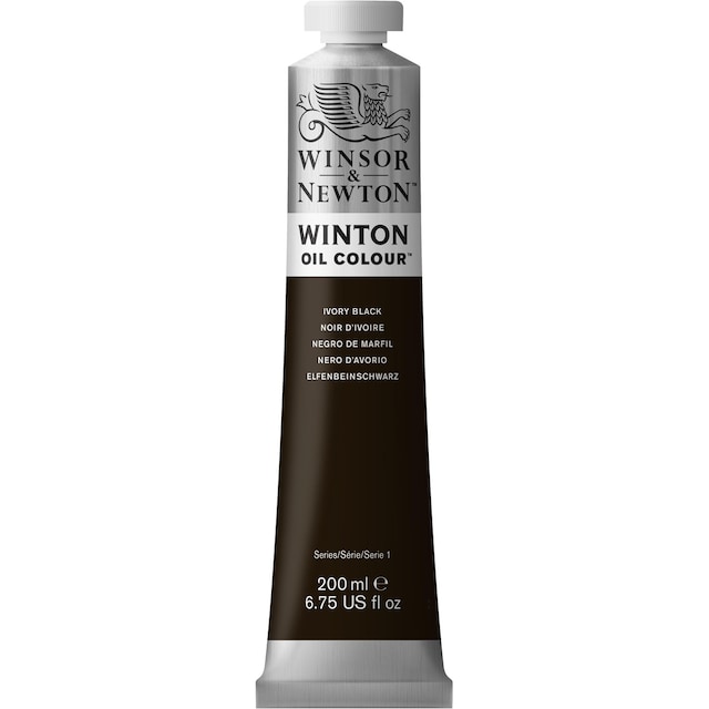Imagem 0 de Tubo de Tinta a Óleo Winton Winsor & Newton 200 ml *Preto de Marfim