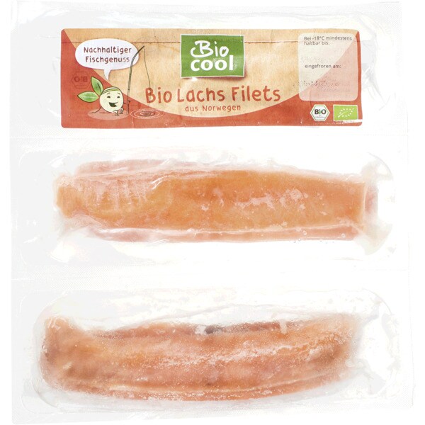 Biocool Lombos de Salmão Biológico 2 unidades embalagem 250 g