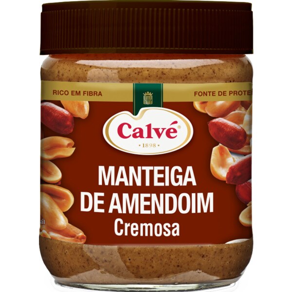 Calvé Manteiga de Amendoim Cremosa frasco 210 g