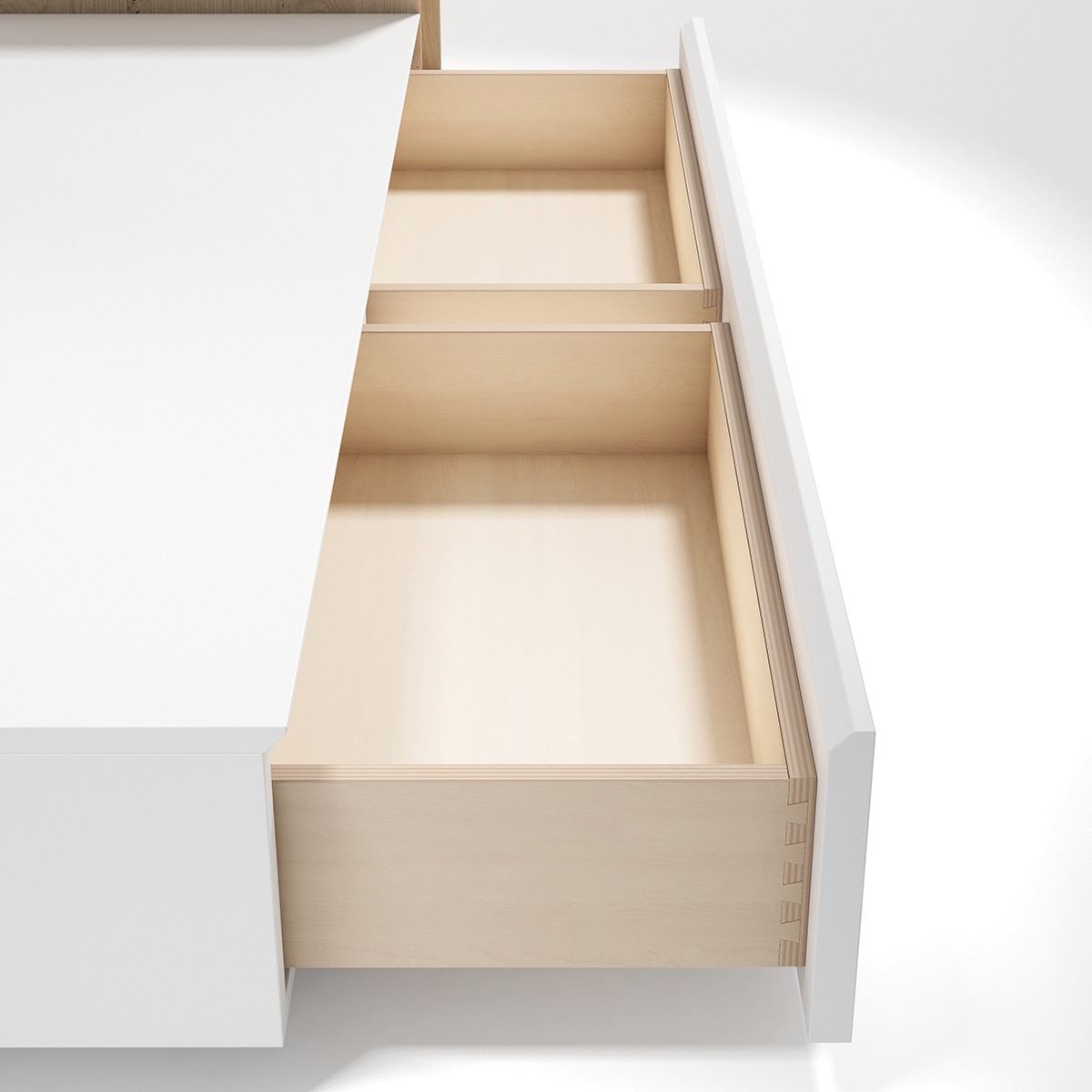 Mueble de TV con cajón y cubo lateral Tempo El Corte Inlgés Blanco-3