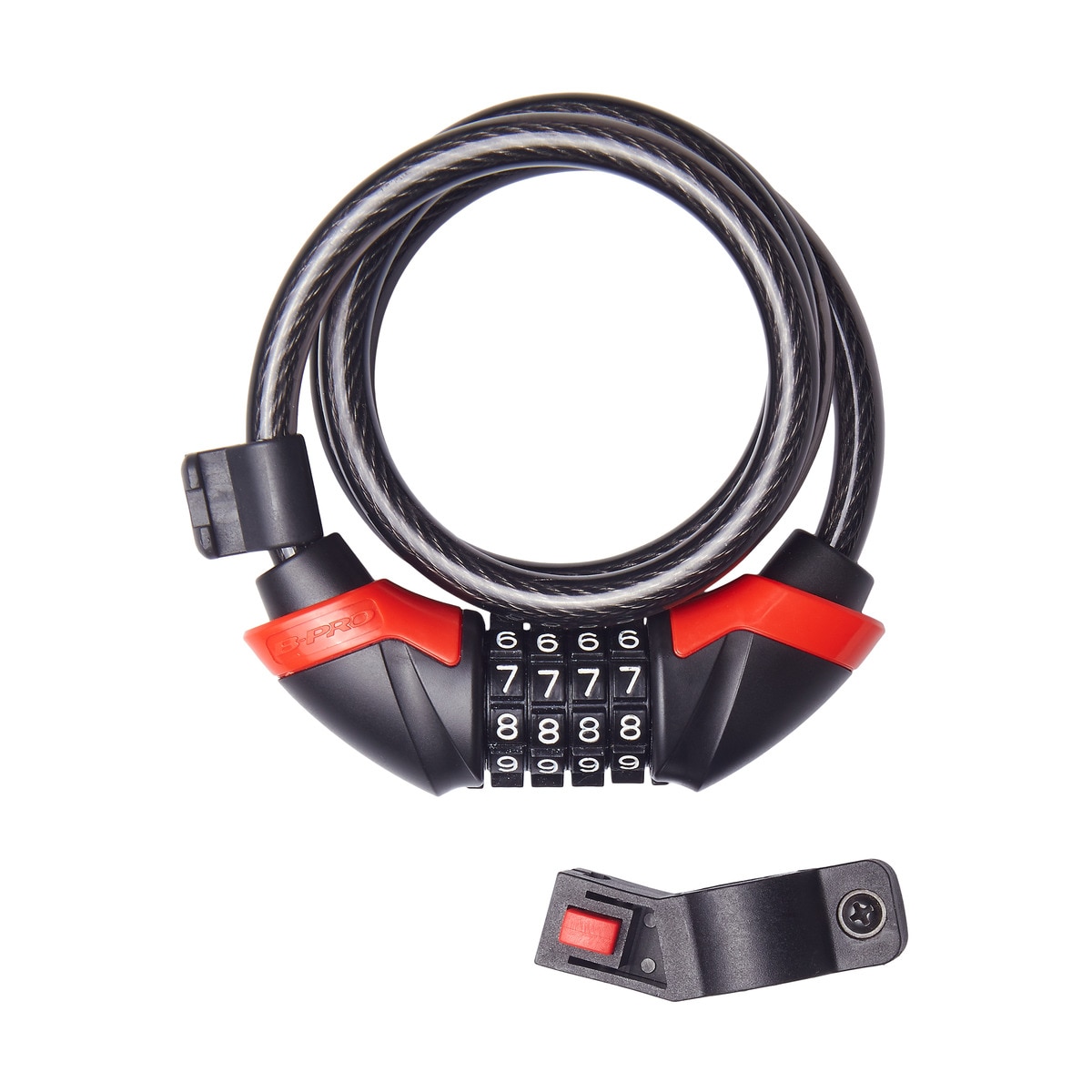 Câble antivol avec combinaison 10 x 1200 mm