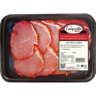 lomo adobado de cerdo ibérico peso aproximado bandeja 500 g - Campovilla