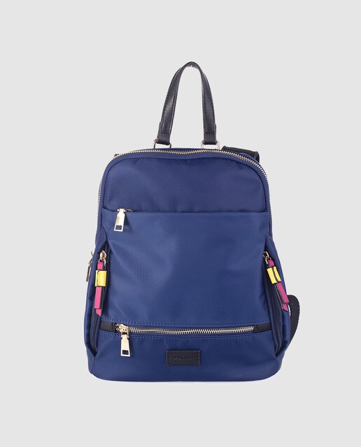 mochila azul marino mujer