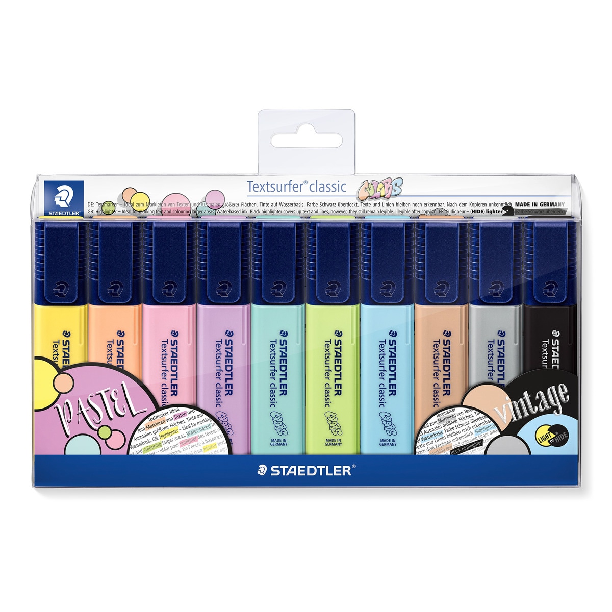 Imagen 0 de Marcador Fluorescente 10 Unidades Textsurfer Classic Pastel & Vintage Staedtler