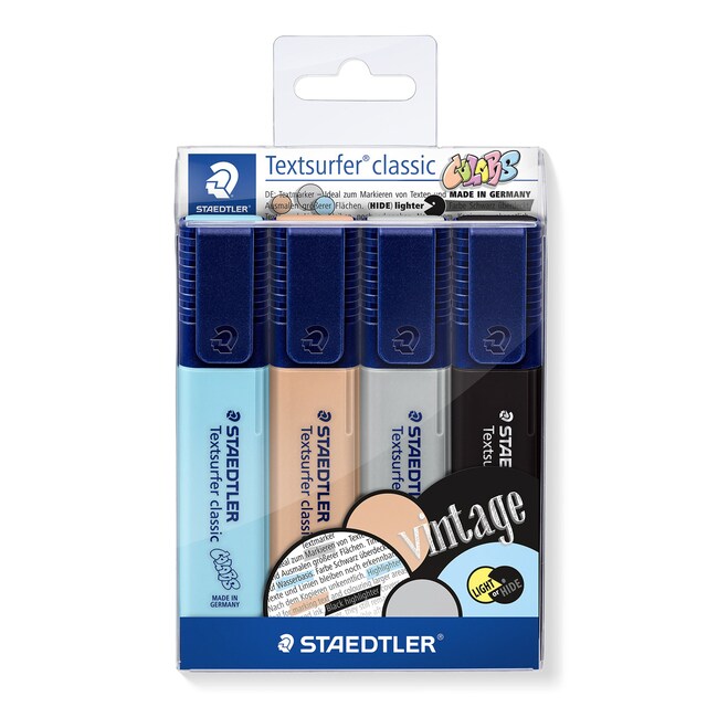 Imagen 0 de Marcador Fluorescente Textsurfer Classic Vintage 4 Unidades Staedtler