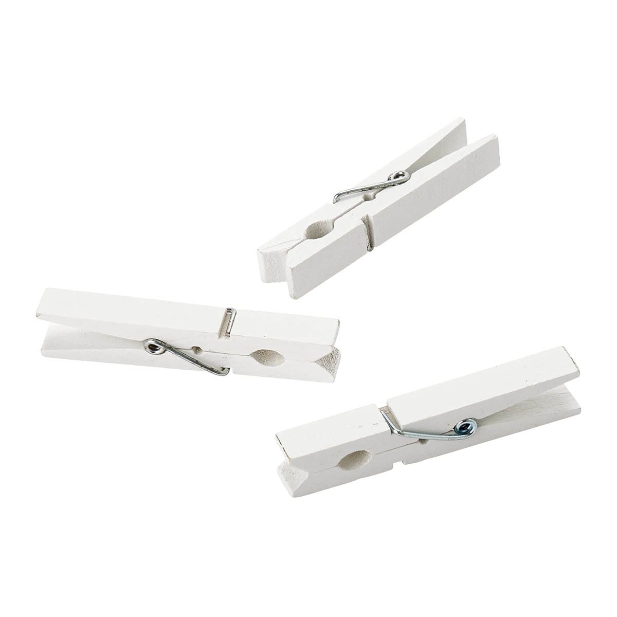 Conjunto de 24 molas de madeira brancas El Corte Inglés Branco-1