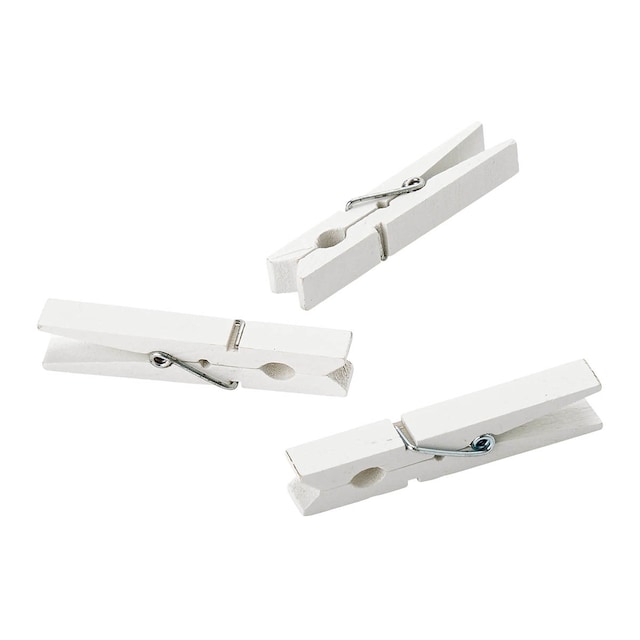 Imagen 0 de Set de 24 pinzas de madera blancas El Corte Inglés