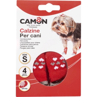 Meias para Cão "Corações" Rosas Tamanho S embalagem 4 unidades - Camon