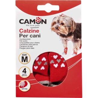 Meias para Cão "Corações" Rosas Tamanho M embalagem 4 unidades - Camon