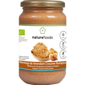 Manteiga de Amendoim Crocante sem Glúten Biológica embalagem 350 g - Naturefoods