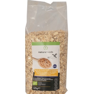 Flocos de Aveia Grossos Integrais sem Glúten Biológicos embalagem 475 g - Naturefoods