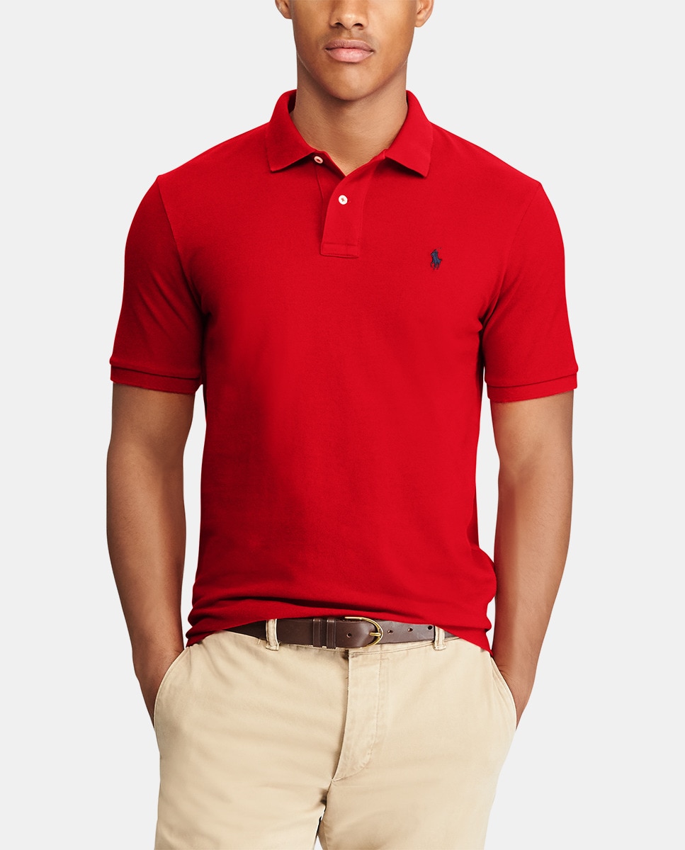 Polo piqué de hombre Polo Ralph Lauren regular rojo de manga corta