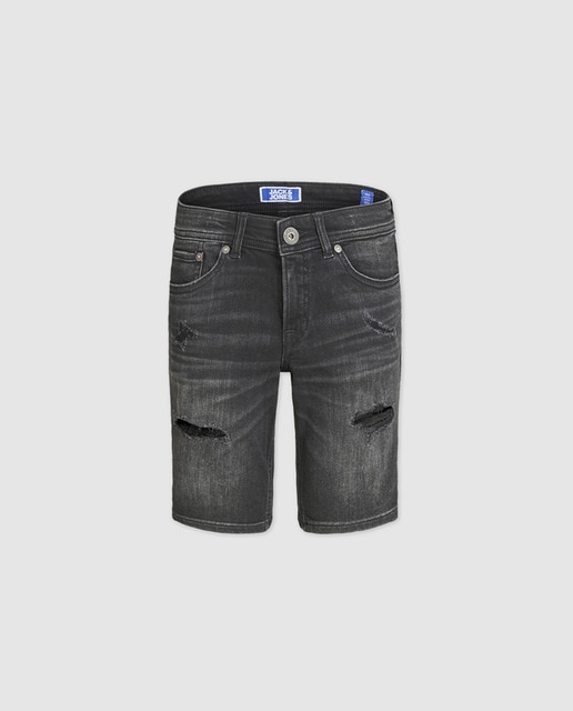 Imagen 0 de Bermuda vaquera de niño Jack&Jones en negro con rotos