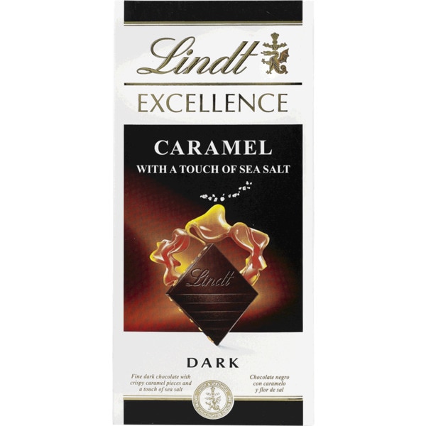 Chocolate Preto com Sal Marinho e Caramelo Excellence embalagem 100 g