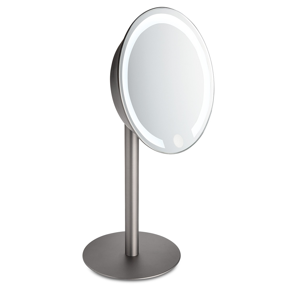 Espejo de baño para encimera con aumento x5 y LED integrada Windish Níquel-3