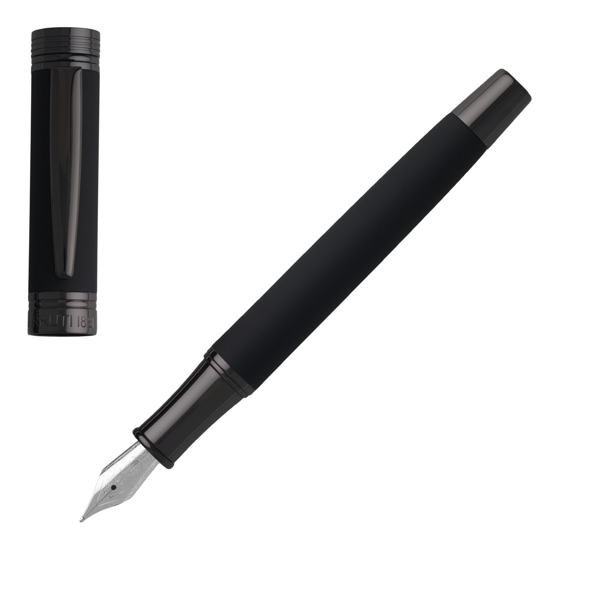Caneta de Aparo Zoom Soft Black Cerruti 1881 Preta e Ruténio Preto-1