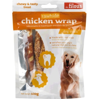 Snack para Cão Wrap de Galinha embalagem 100 g - Les Filous