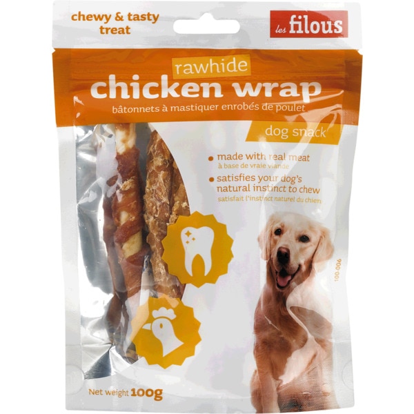Snack para Cão Wrap de Galinha embalagem 100 g