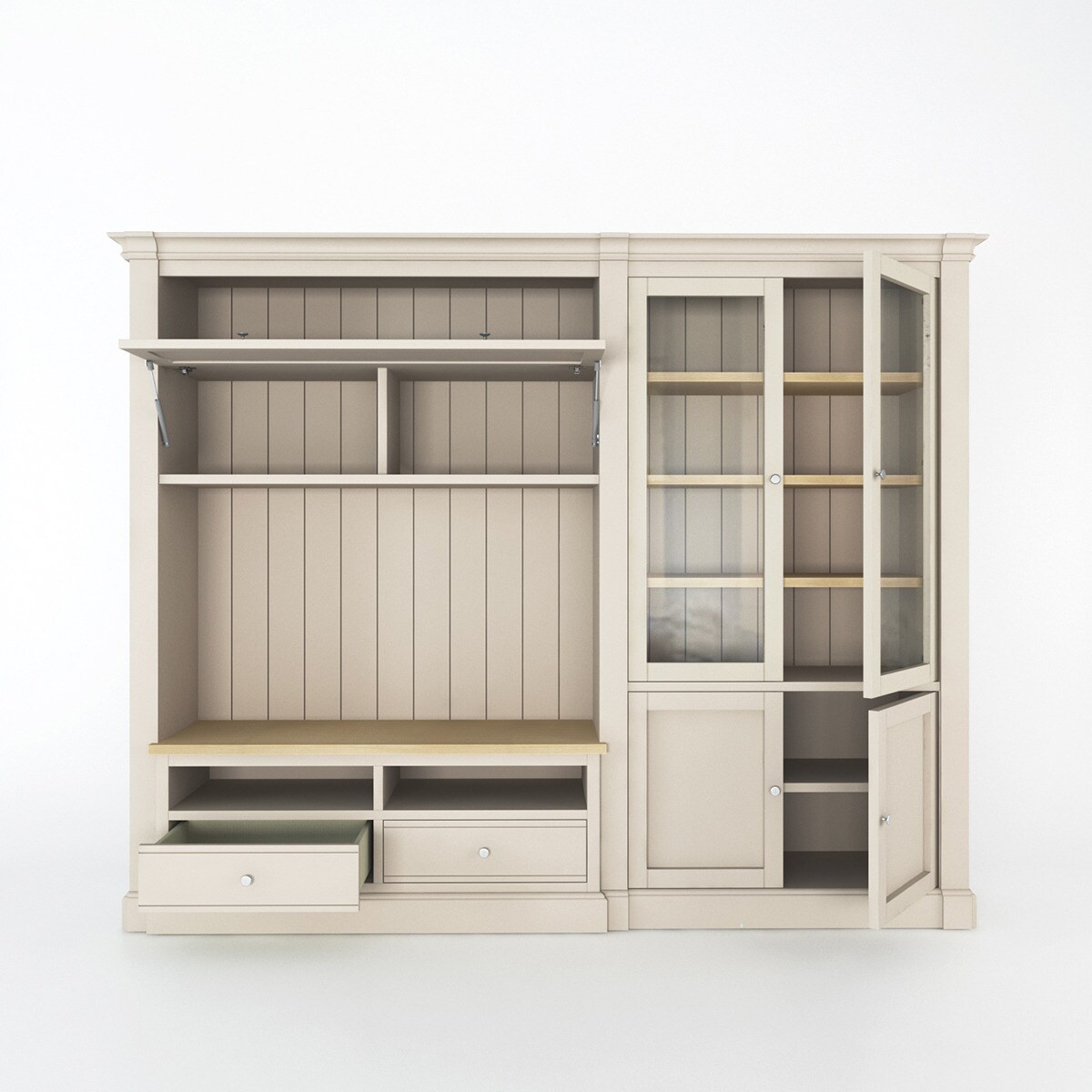 Mueble De Sal n Con Vitrina Derecha 277 Cm Provence El Corte Ingl s 