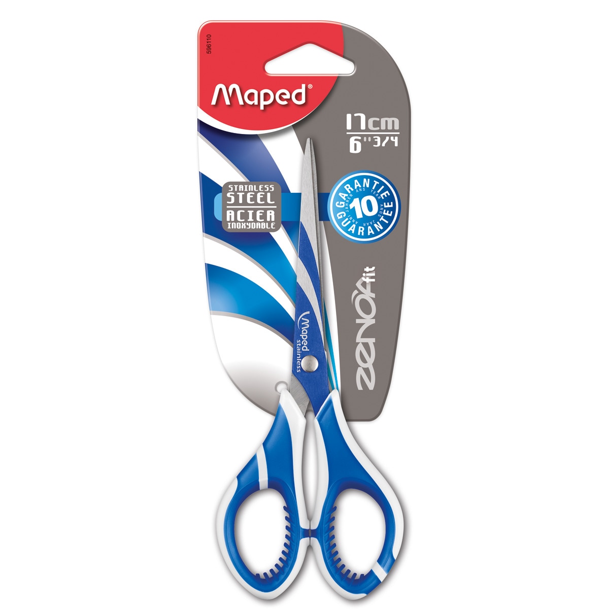 Tijera 17 cm Zenoa Fit Soft Maped Azul / Gris-2