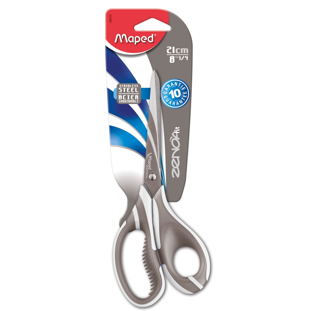 Tijera 21 cm Zenoa Fit Soft Maped Azul / Gris-2