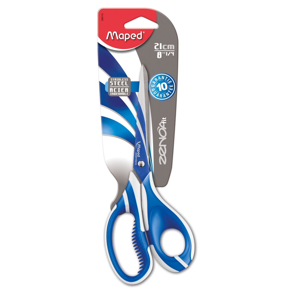 Tijera 21 cm Zenoa Fit Soft Maped Azul / Gris-3