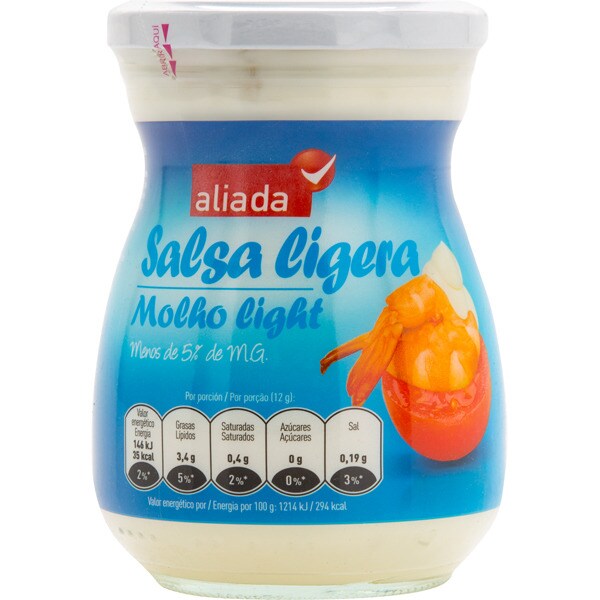 Comprar salsa ligera sin gluten frasco 450 ml · ALIADA · Supermercado