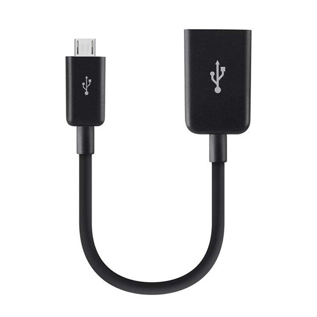Imagen 0 de Adaptador de USB Belkin On-the-Go a Micro-USB, 12 cm - negro