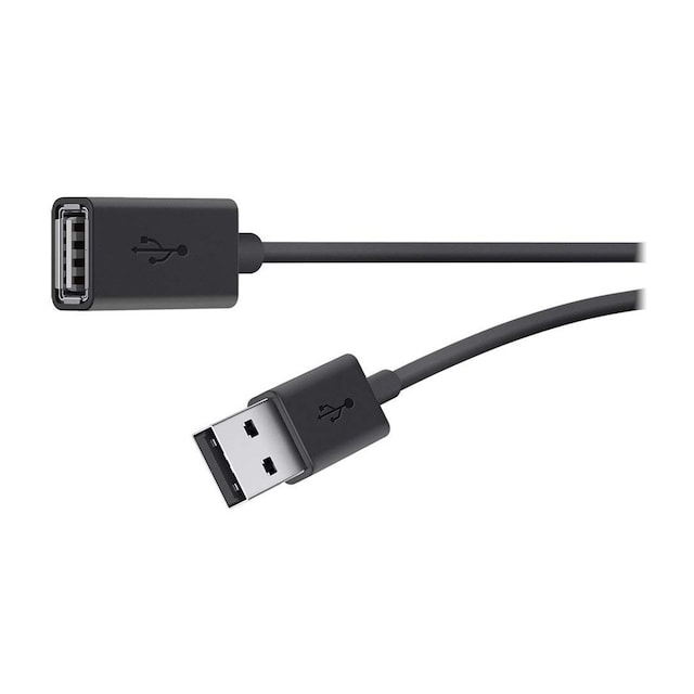 Imagen 0 de Cable USB 2.0 alargador Belkin de USB-A a USB-A 1,8m - negro