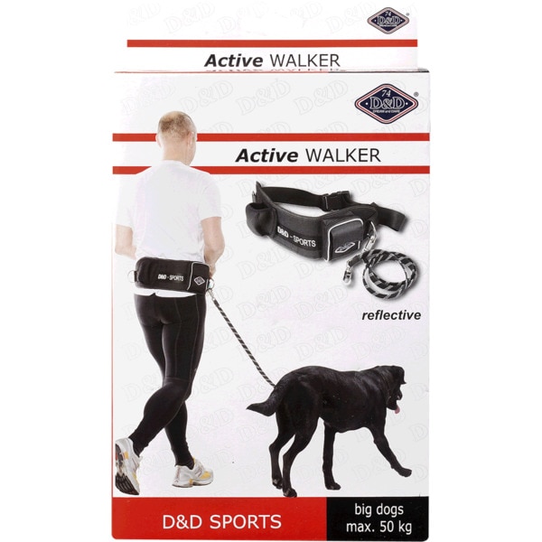 Trela Active Walker para Cão Preta Tamanho XL embalagem 1 unidade