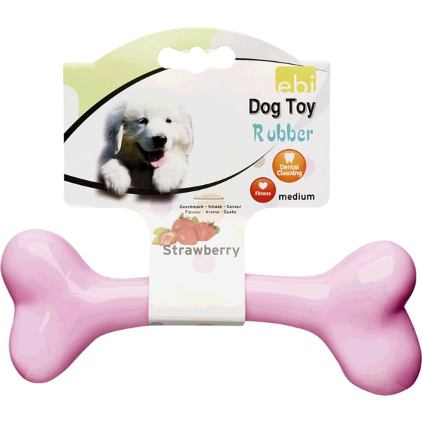 Brinquedo para Cão Osso com Sabor a Morango Tamanho M embalagem 1 unidade