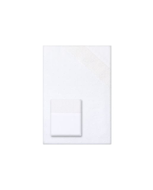 Imagen 0 de Juego de Funda Nórdica + Funda de Almohada Cotton Juice Baby Home bordado bodoques blanco (disponible en varias medidas)