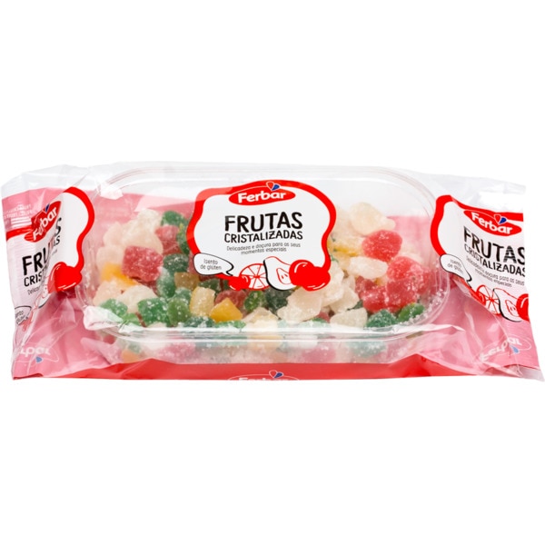 Frutas Sortidas Cristalizadas embalagem 150 g