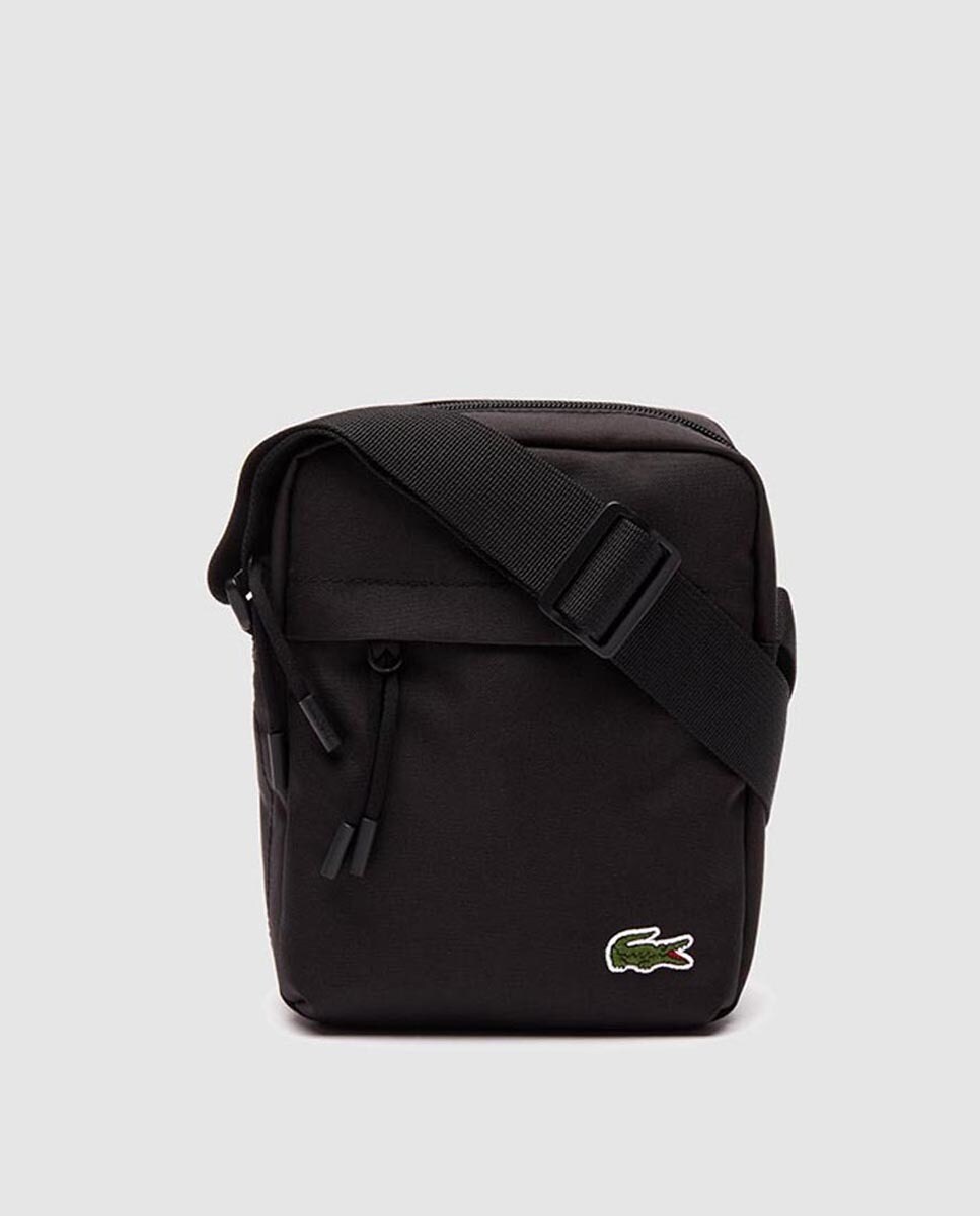 Bandolera negra de hombre con bolsillo exterior · Lacoste · El Corte Inglés