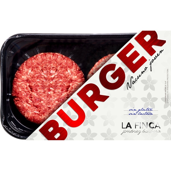 burger meat de vacuno joven sin gluten y sin lactosa 2 unidades bandeja 300 g