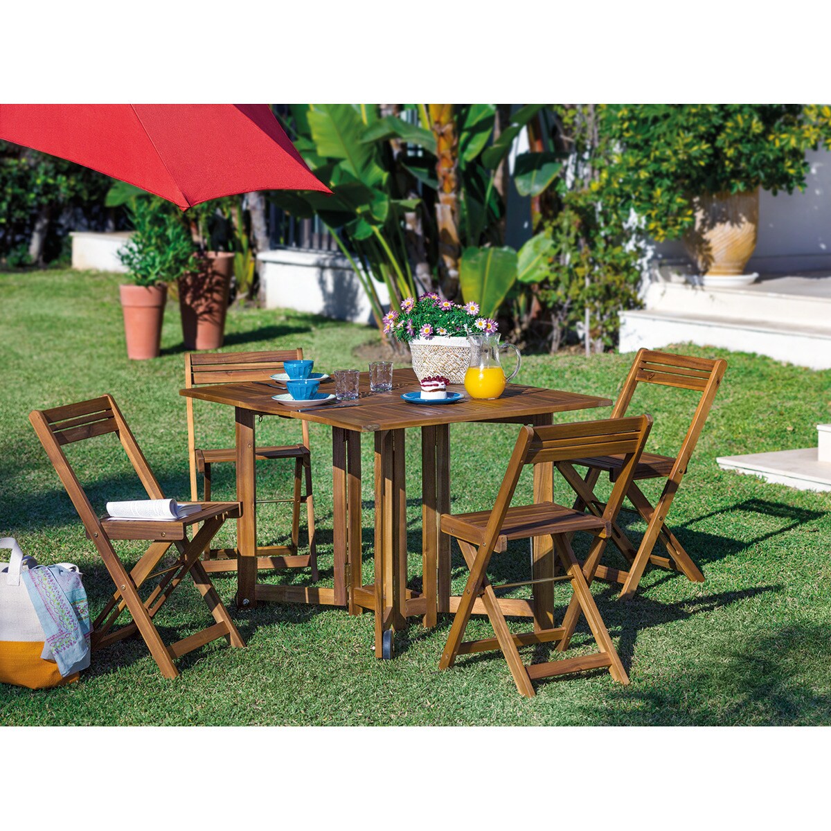 Conjunto de balcón plegable Pompeya Basics El Corte Inglés Madera-2