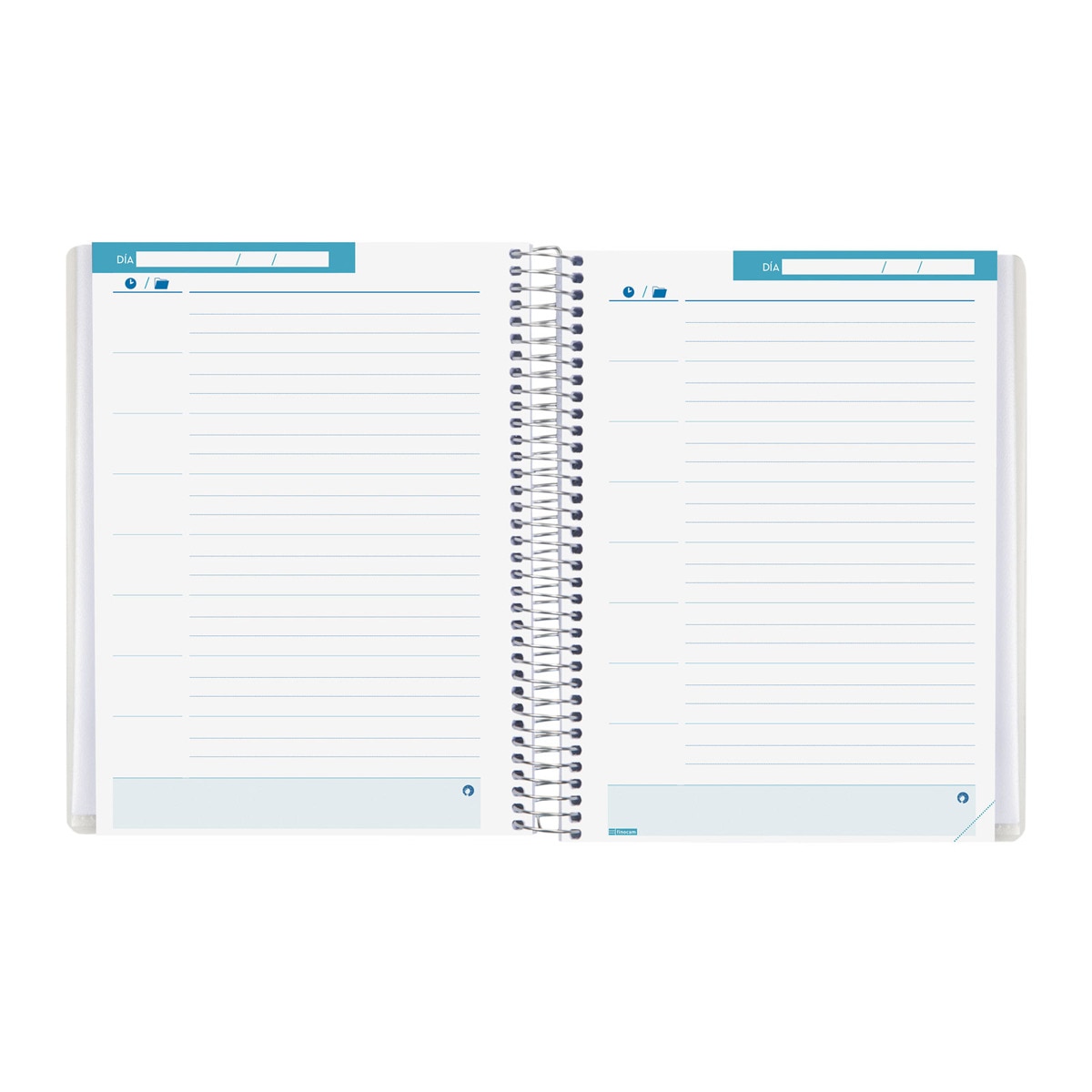 Planificador de clases diario para el docente 1/4 - 155x212 mm 1 día página Finocam Azul-3