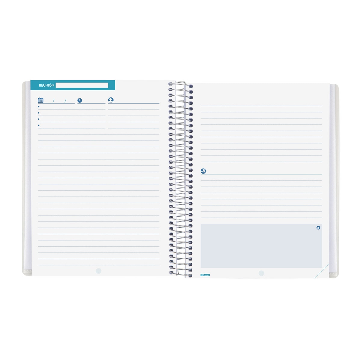 Libreta de reuniones para el docente 1/4 - 155x212 mm Finocam Azul-6