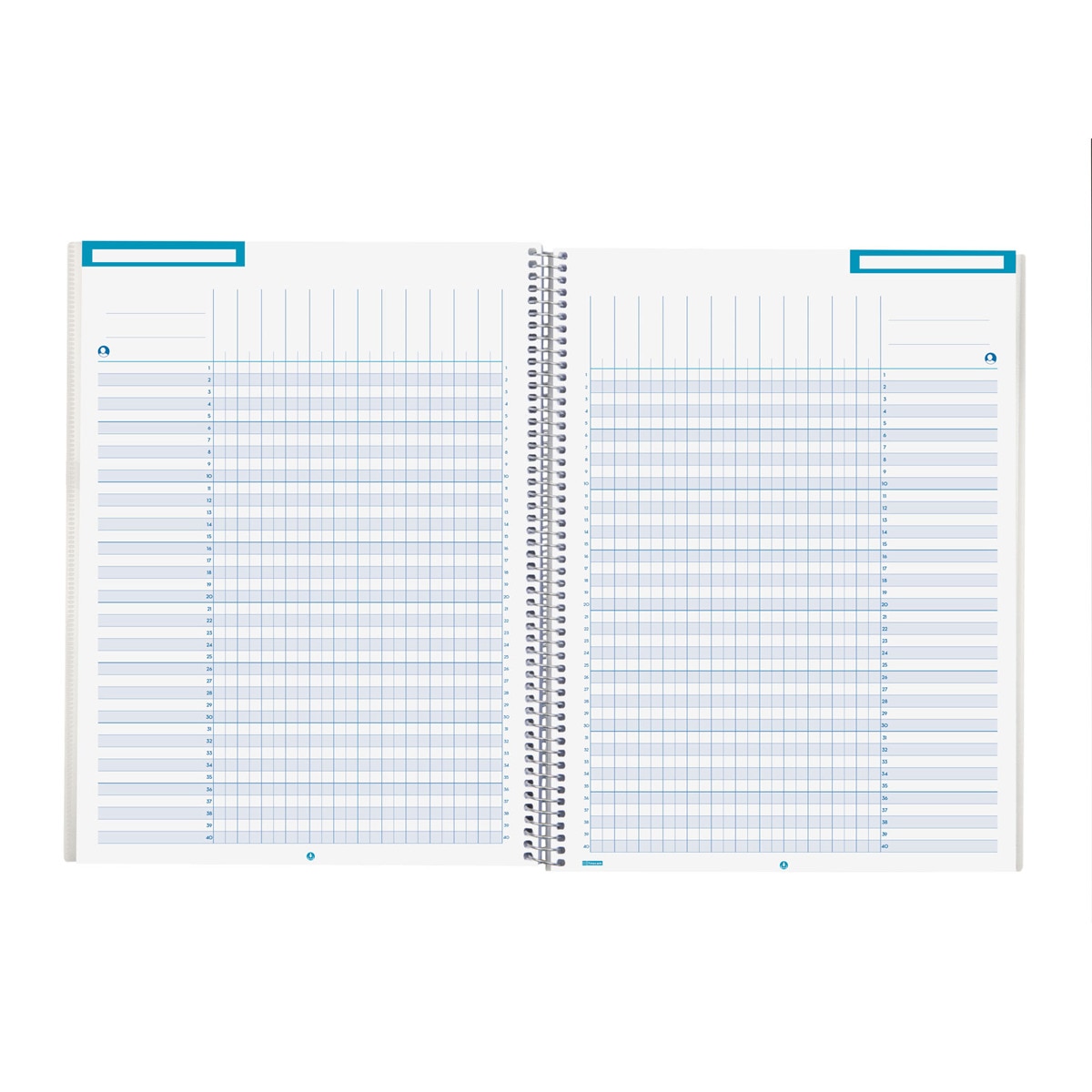 Planificador de clases semanal para el docente 230x310 mm semana vista vertical Finocam catalán Azul-4
