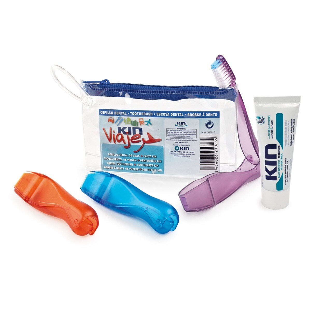 Kit de Viagem Pasta Dentífrica Aloe 25ml + Escova de Dentes Kin 1